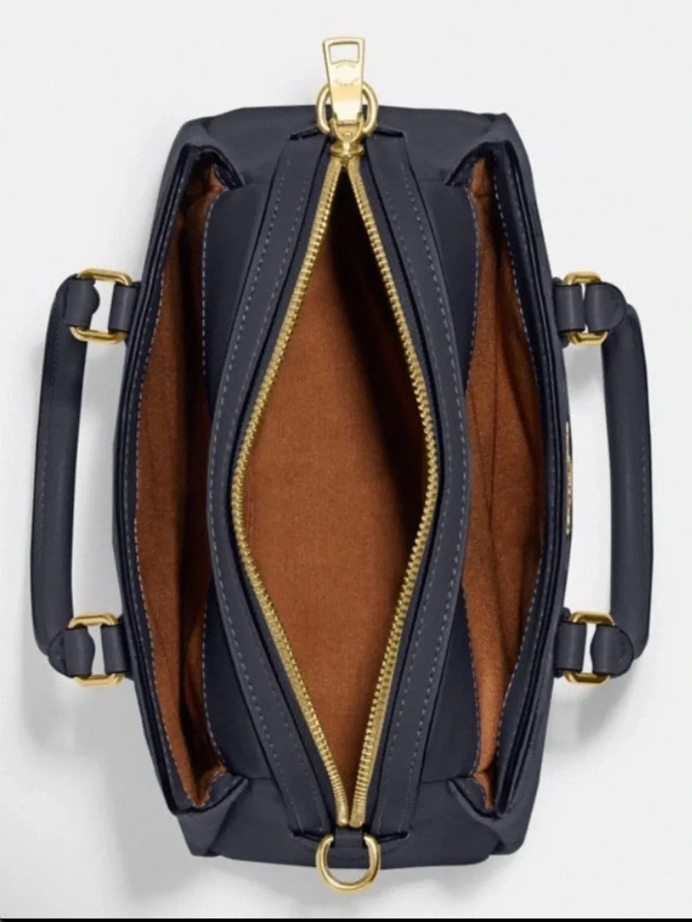COACH Mini Darcie Carryall Bag In Signature Chambray Denim Midnight Blue